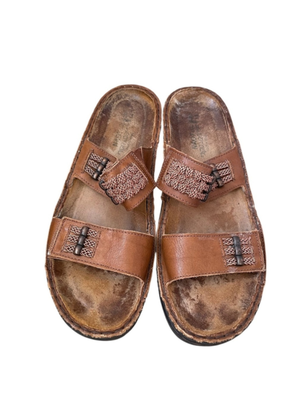 Naot Women's Leather Double-Strap Summer Sandals Brown 39
